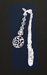 tree of life bookmark-1-125mm silver hummingbird with leaded glass crystals